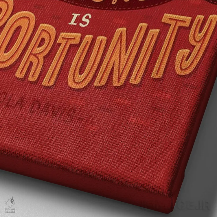 تابلو دکوراتیو نقل قول ویولا دیویس اثر ریزا رودیل - نمای نزدیک بافت بوم