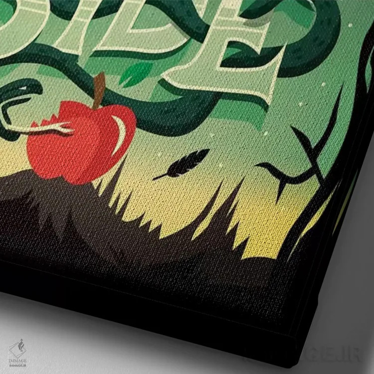 تابلو دکوراتیو سمت خودت اثر ریزا رودیل - نمای نزدیک بافت بوم