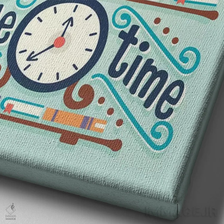 تابلو دکوراتیو کتاب های بسیار اثر ریزا رودیل - نمای نزدیک بافت بوم