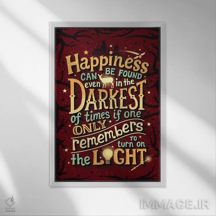 تابلو دکوراتیو هری پاتر ۱ اثر ریزا رودیل - نمای قابدار سفید