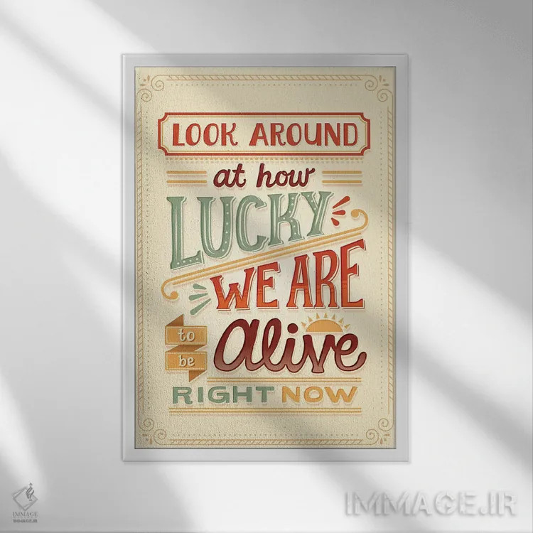 تابلو دکوراتیو همیلتون ۷ اثر ریزا رودیل - نمای قابدار سفید