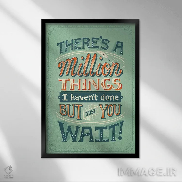 تابلو دکوراتیو همیلتون ۱۵ اثر ریزا رودیل - نمای قابدار مشکی