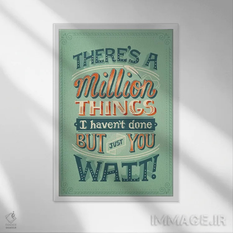 تابلو دکوراتیو همیلتون ۱۵ اثر ریزا رودیل - نمای قابدار سفید