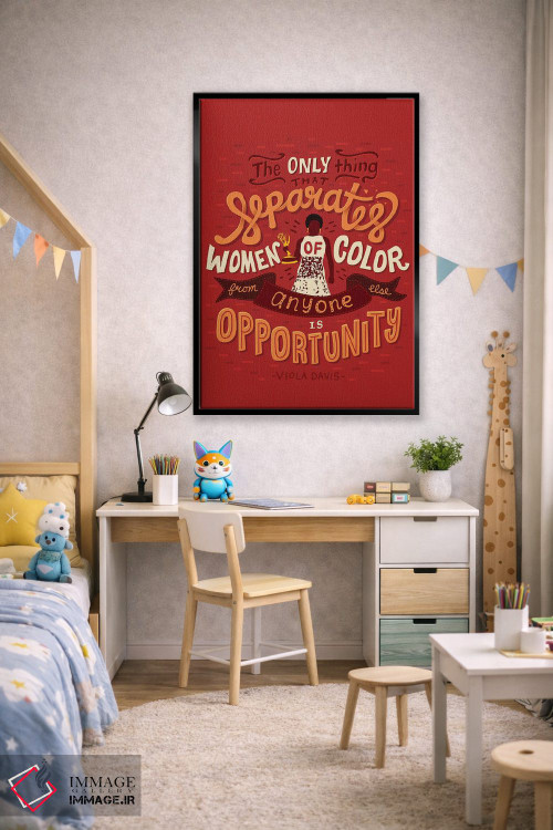 تابلو دکوراتیو نقل قول ویولا دیویس اثر ریزا رودیل - D1B