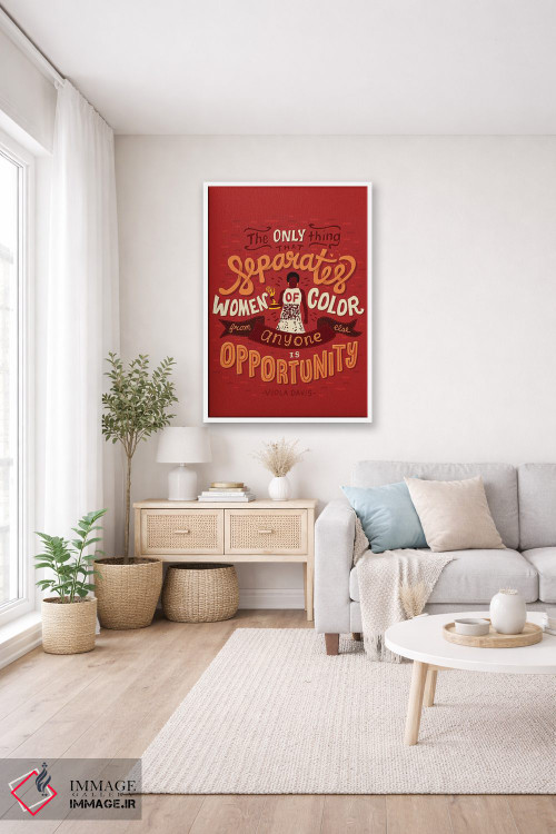 تابلو دکوراتیو نقل قول ویولا دیویس اثر ریزا رودیل - D2W