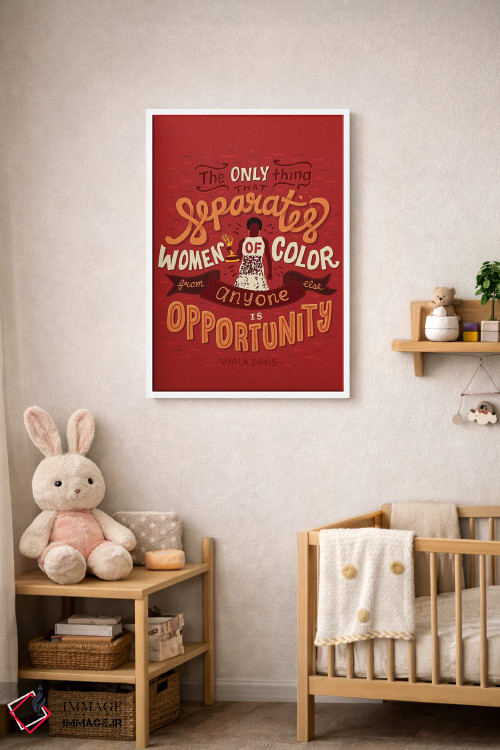 تابلو دکوراتیو نقل قول ویولا دیویس اثر ریزا رودیل - D3W