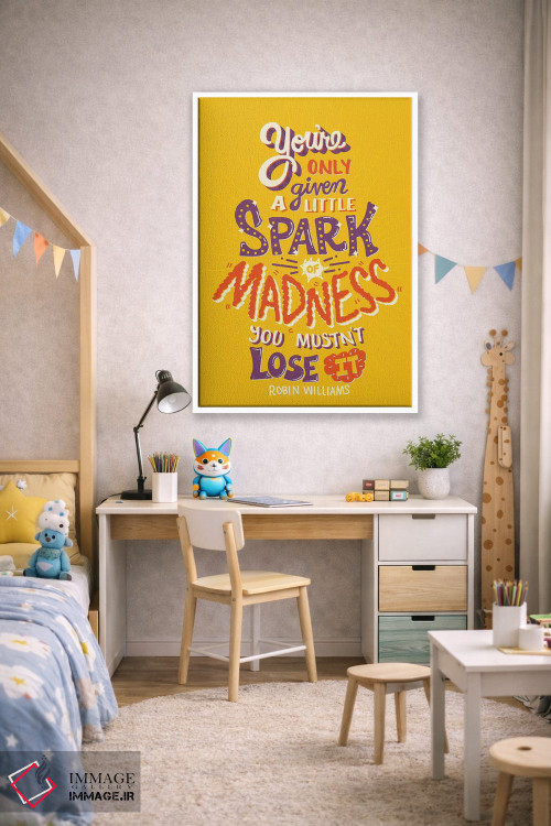 تابلو دکوراتیو جرقه جنون اثر ریزا رودیل - D1W