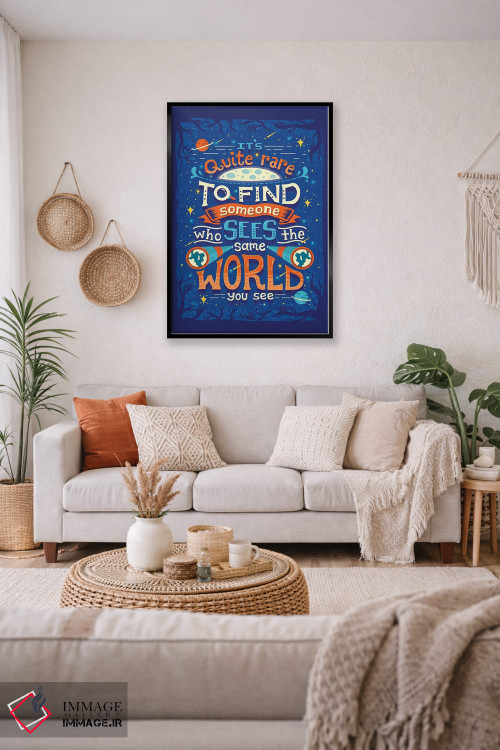 تابلو دکوراتیو همان جهان اثر ریزا رودیل - D3B