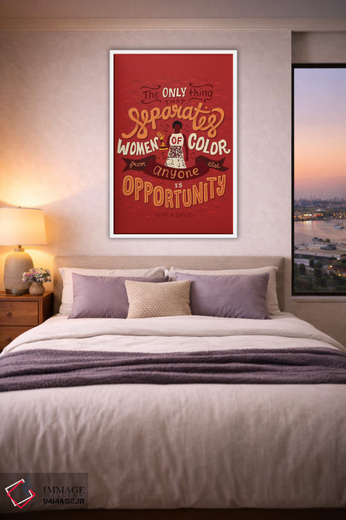 تابلو دکوراتیو نقل قول ویولا دیویس اثر ریزا رودیل - D4W