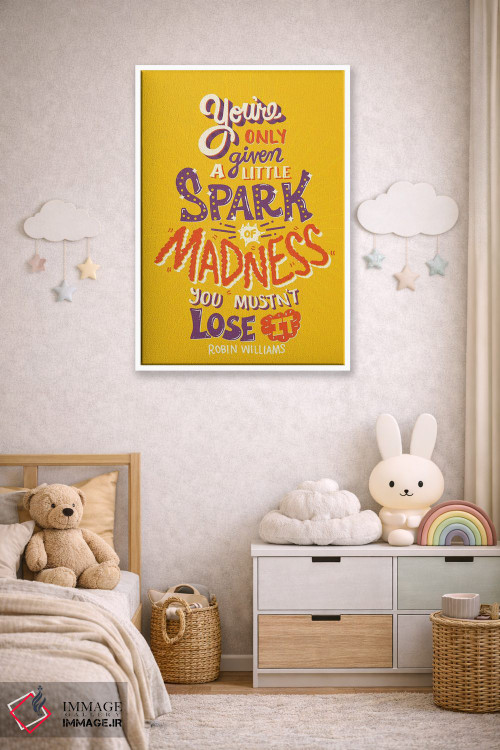 تابلو دکوراتیو جرقه جنون اثر ریزا رودیل - D3W