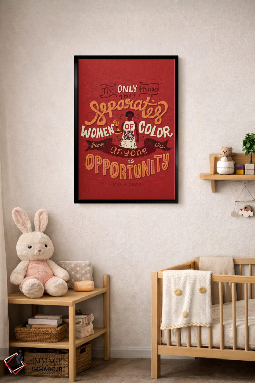 تابلو دکوراتیو نقل قول ویولا دیویس اثر ریزا رودیل - D5B