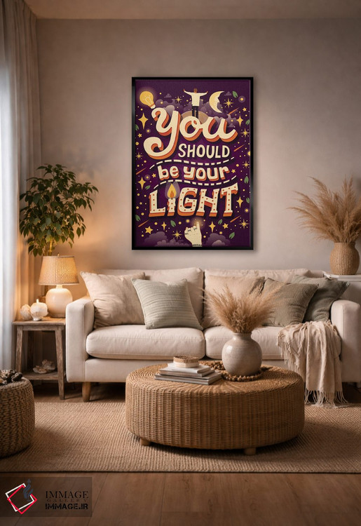 تابلو دکوراتیو نور اثر ریزا رودیل - D5B