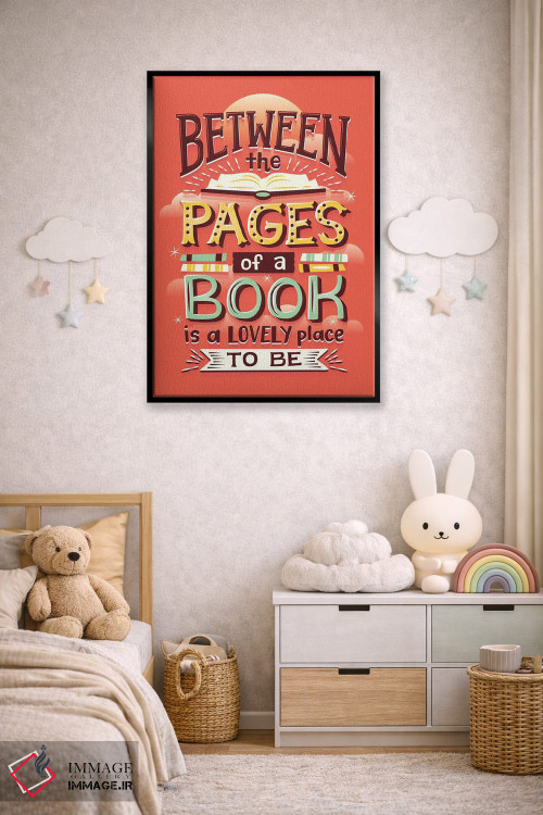 تابلو دکوراتیو صفحات کتاب اثر ریزا رودیل - D6B