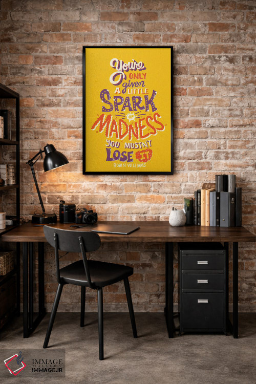 تابلو دکوراتیو جرقه جنون اثر ریزا رودیل - D4B
