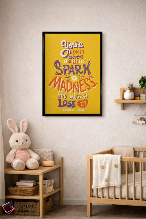 تابلو دکوراتیو جرقه جنون اثر ریزا رودیل - D5B