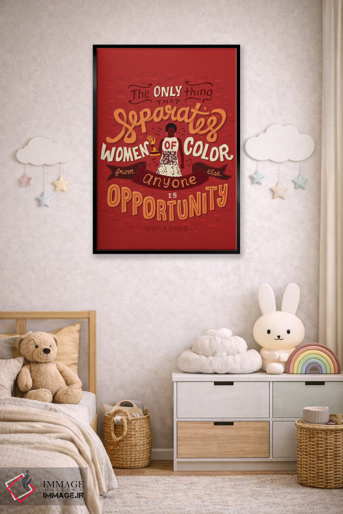 تابلو دکوراتیو نقل قول ویولا دیویس اثر ریزا رودیل - D6B
