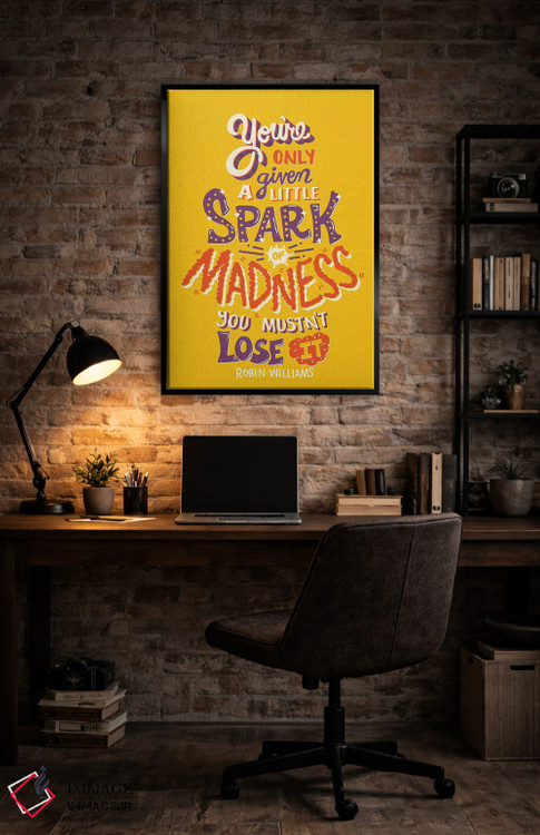 تابلو دکوراتیو جرقه جنون اثر ریزا رودیل - D6B