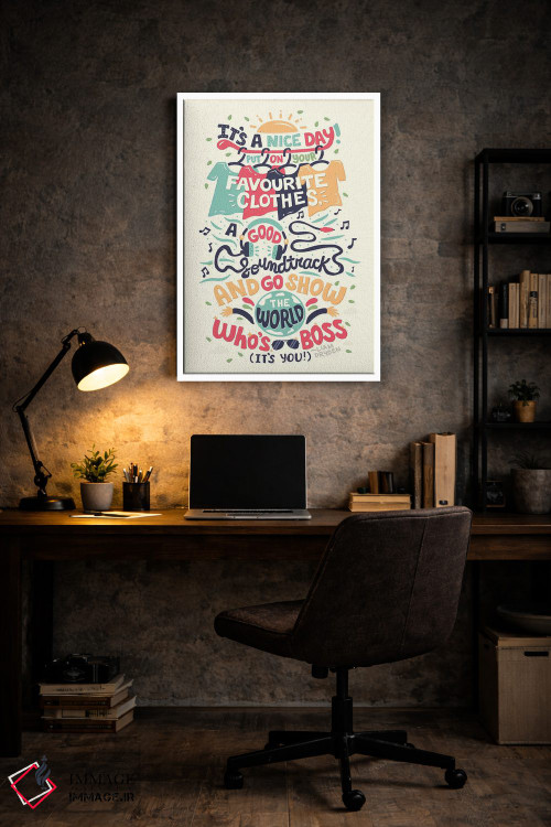 تابلو دکوراتیو نقل قول از لیام درایدن اثر ریزا رودیل - D5W