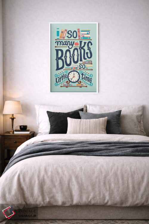 تابلو دکوراتیو کتاب های بسیار اثر ریزا رودیل - D6W