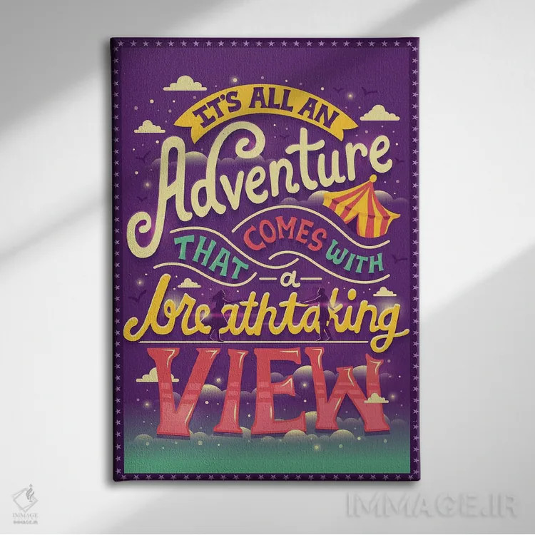 تابلو دکوراتیو طناب باریک اثر ریزا رودیل - نمای روبهرو روی دیوار