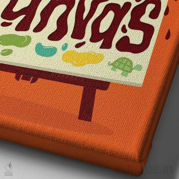 تابلو دکوراتیو تو بوم نقاشی هستی اثر ریزا رودیل - نمای نزدیک بافت بوم