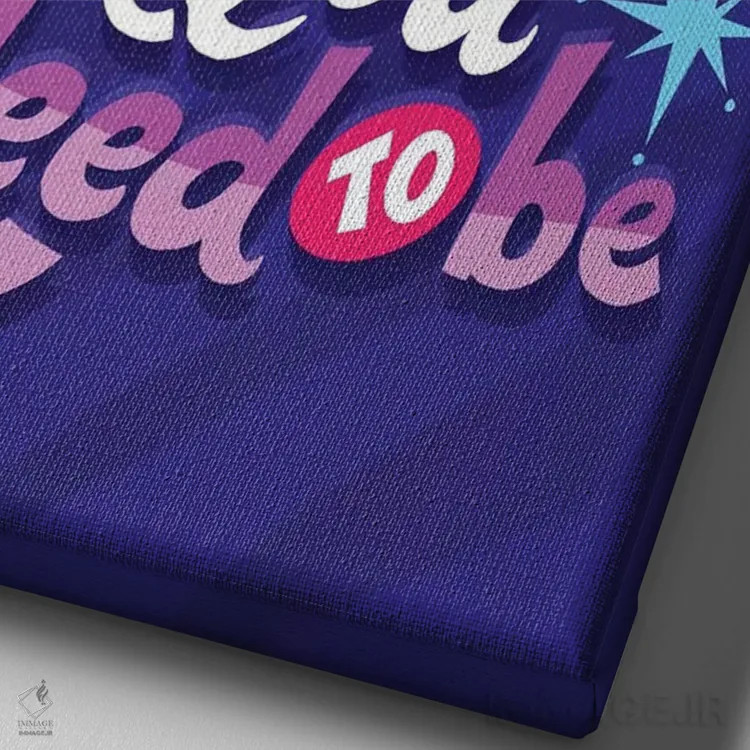 تابلو دکوراتیو جایی که باید باشی اثر ریزا رودیل - نمای نزدیک بافت بوم