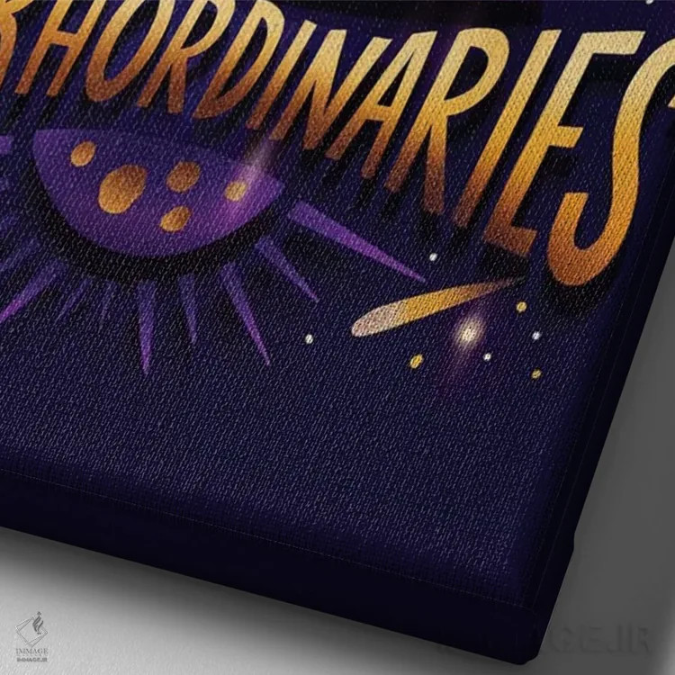 تابلو دکوراتیو تو ستاره ای اثر ریزا رودیل - نمای نزدیک بافت بوم