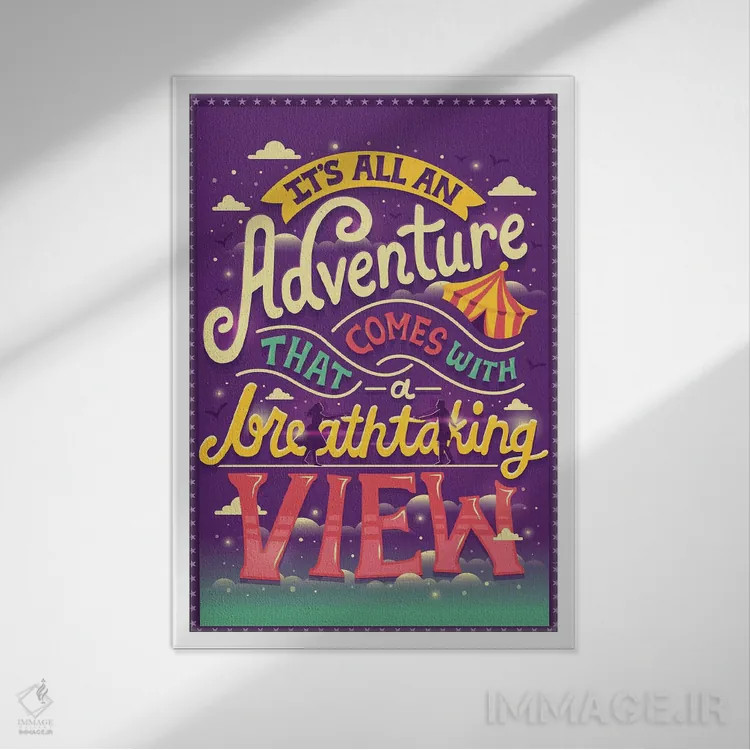 تابلو دکوراتیو طناب باریک اثر ریزا رودیل - نمای قابدار سفید