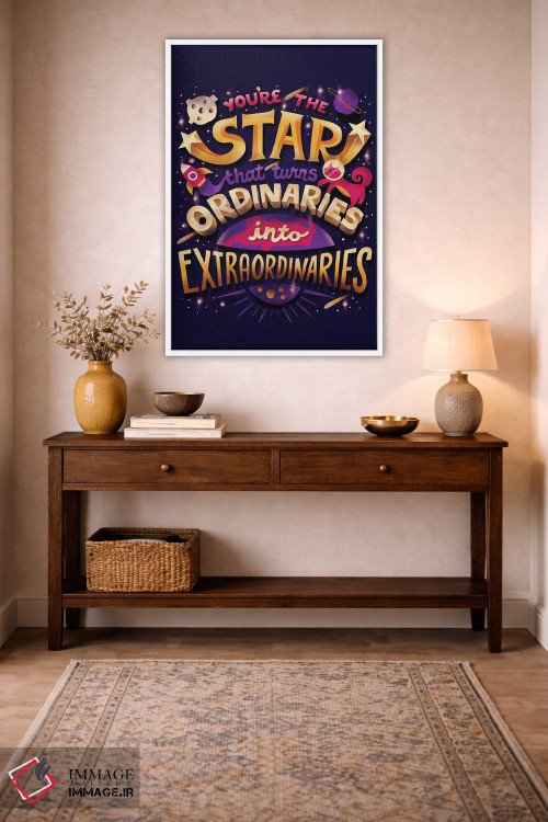 تابلو دکوراتیو تو ستاره ای اثر ریزا رودیل - D2W