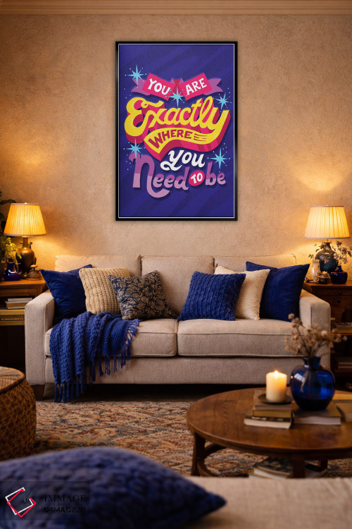 تابلو دکوراتیو جایی که باید باشی اثر ریزا رودیل - D5B