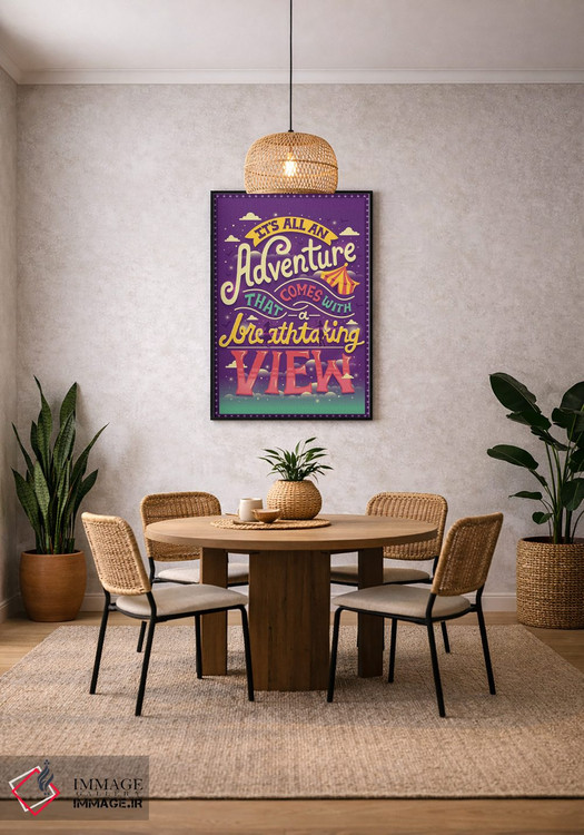 تابلو دکوراتیو طناب باریک اثر ریزا رودیل - D4B