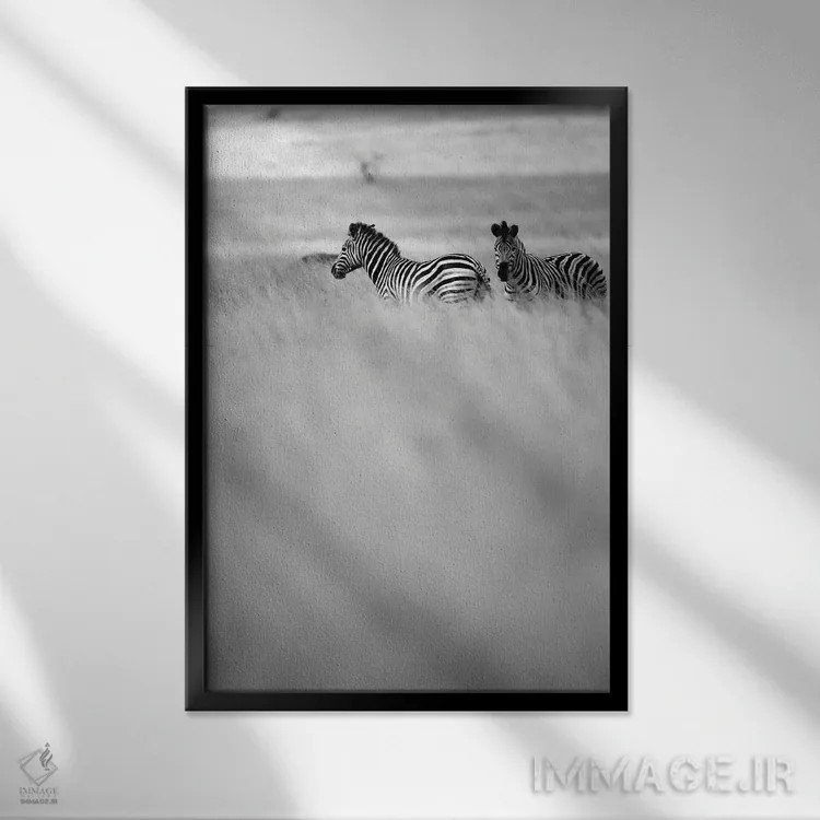 تابلو دکوراتیو ساوانا اثر عکس های کلینت - نمای قابدار مشکی