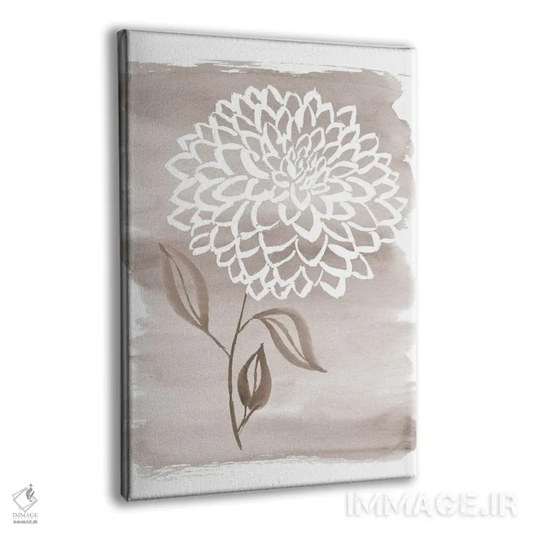 تابلو مینیمال دالیای ملایم تاوپ اثر سارا برنسون - نمای پرسپکتیو محصول