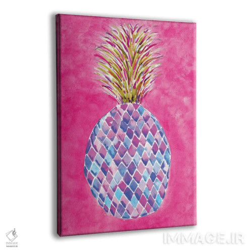 تابلو دکوراتیو آناناس صورتی اثر سارا برنسون - نمای پرسپکتیو محصول