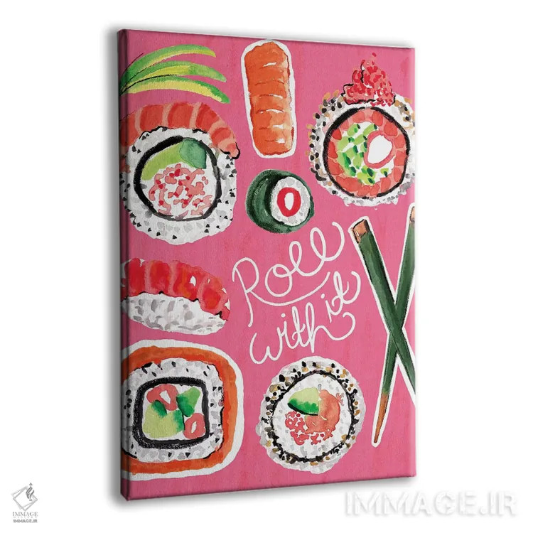تابلو دکوراتیو سوشی اثر سارا برنسون - نمای پرسپکتیو محصول