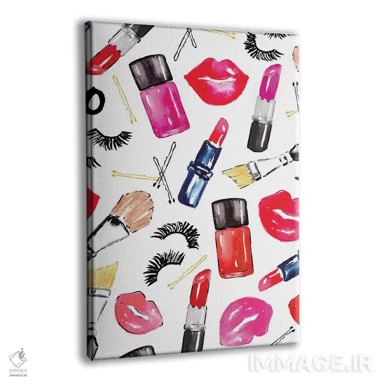 تابلو دکوراتیو لوازم آرایشی اثر سارا برنسون - نمای پرسپکتیو محصول