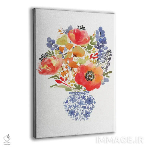 تابلو دکوراتیو شقایق چینی اثر سارا برنسون - نمای پرسپکتیو محصول