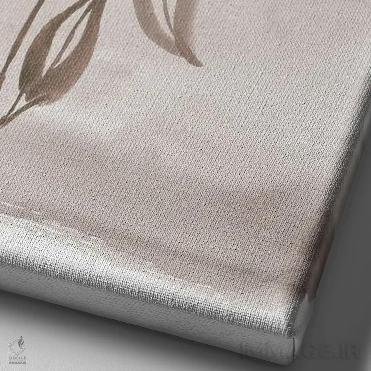 تابلو مینیمال دالیای ملایم تاوپ اثر سارا برنسون - نمای نزدیک بافت بوم