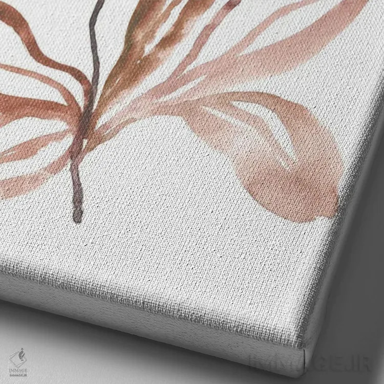 تابلو مینیمال بوسه ی ارکیده ها اثر سارا برنسون - نمای نزدیک بافت بوم