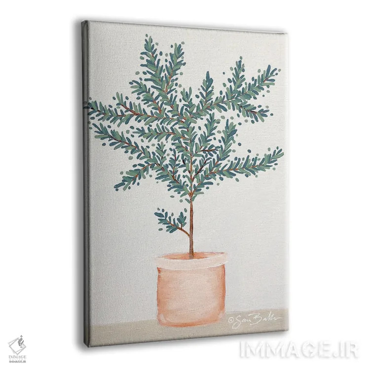 تابلو مینیمال درخت زیتون اثر سارا بیکر - نمای پرسپکتیو محصول