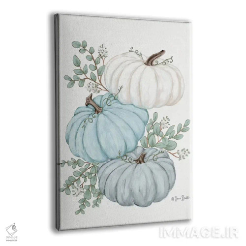 تابلو دکوراتیو سه تایی کدو تنبل اثر سارا بیکر - نمای پرسپکتیو محصول