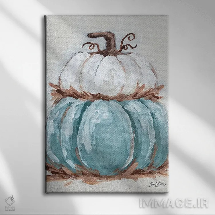 تابلو دکوراتیو برج کدو تنبل II اثر سارا بیکر - نمای روبهرو روی دیوار