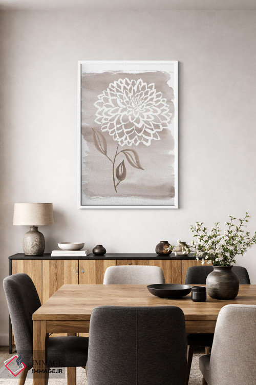 تابلو مینیمال دالیای ملایم تاوپ اثر سارا برنسون - D2W