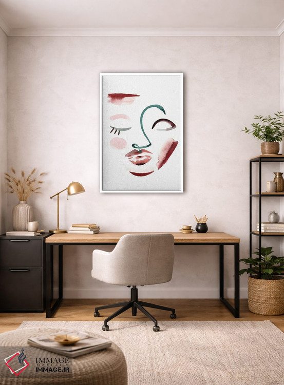 تابلو مینیمال صورت خطی طبیعی II اثر سارا برنسون - D2W