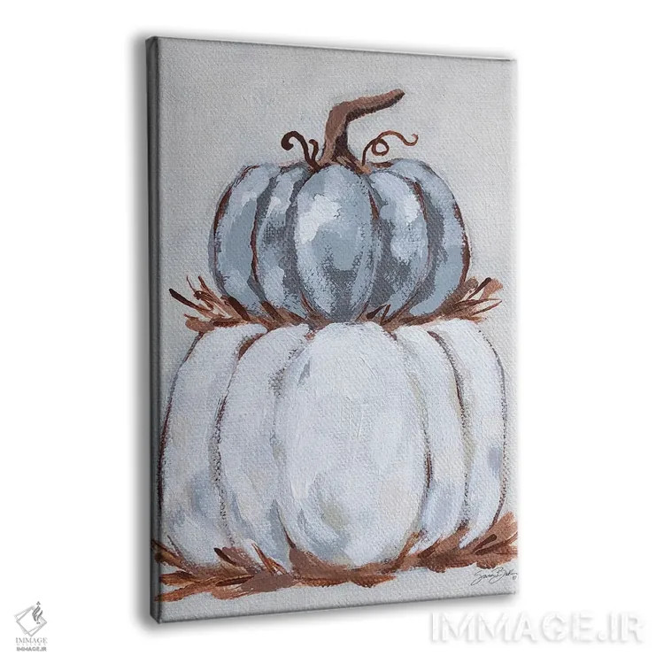 تابلو دکوراتیو برج کدو تنبل III اثر سارا بیکر - نمای پرسپکتیو محصول