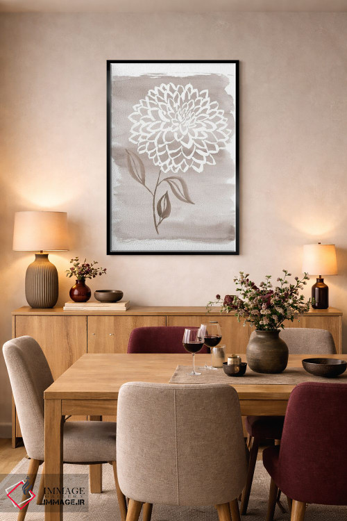 تابلو مینیمال دالیای ملایم تاوپ اثر سارا برنسون - D4B