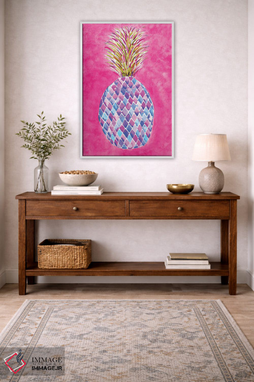 تابلو دکوراتیو آناناس صورتی اثر سارا برنسون - D3W