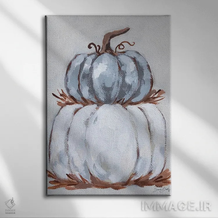 تابلو دکوراتیو برج کدو تنبل III اثر سارا بیکر - نمای روبهرو روی دیوار