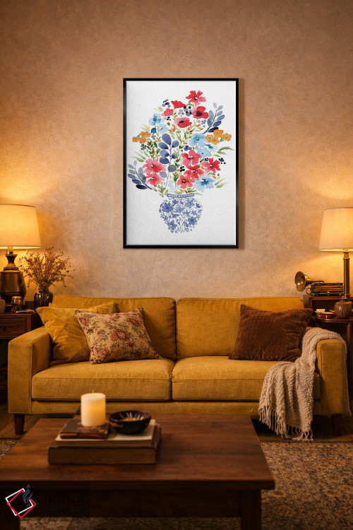 تابلو دکوراتیو گلچین چینی اثر سارا برنسون - D3B