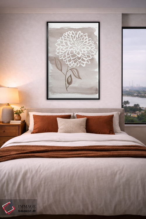 تابلو مینیمال دالیای ملایم تاوپ اثر سارا برنسون - D5B